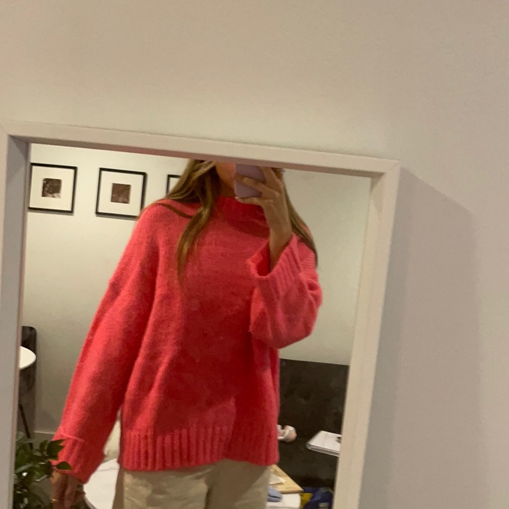 NWT Bershka bright pink oversized comfy sweater